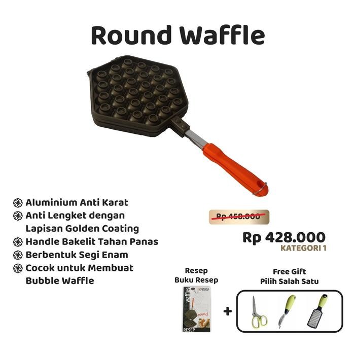 Signora Round Waffle Egg Pan / Cetakan Waffle Telur Bulat