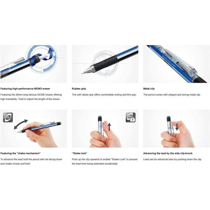 

Tombow Mono Graph Grip Model Mechanical Pencil 0.5Mm Pensil Mekanik