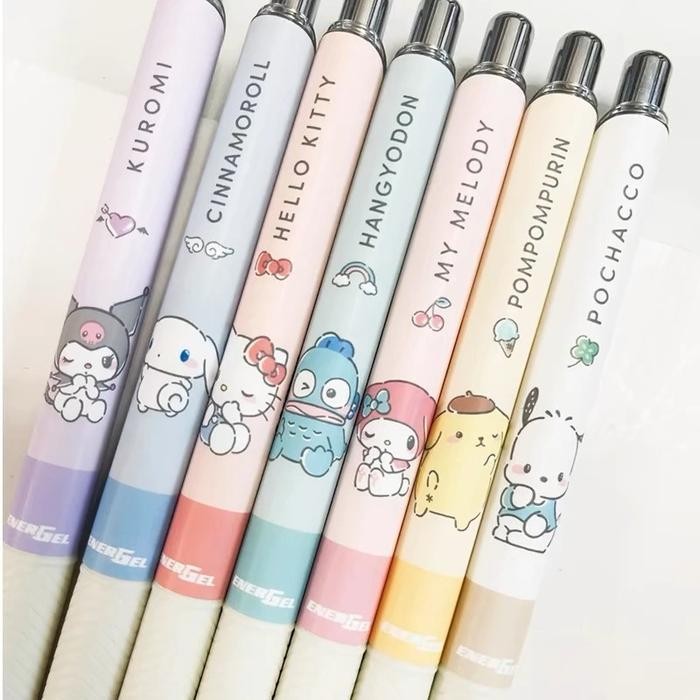 

Pentel Energel Sanrio Characters White Grip Series Pochacco Cinnamoroll Kuromi 0.5Mm Gel Ink Pen