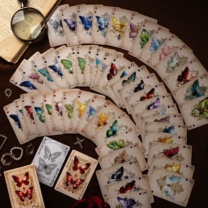 

2Style 54Sheets/box Boundless Butterfly Series Butterfly Aquascape Playing Cards Creative