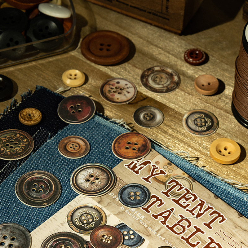 

60Pcs/bag My Handbook Table Series Vintage Decorative Hard Card Sticker DIY Notebook Tablet