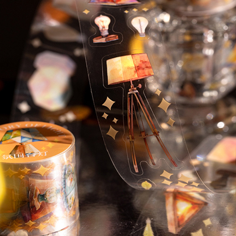 

3rolls/bag Light story series lights die-cut tape DIY handbook material decorative photo