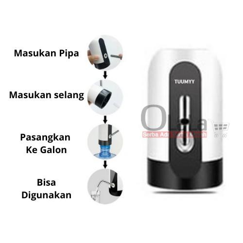 GOTG [Cod] Pompa Galon Selang Usb Elektrik Rechargeable Dispenser Air Galon Tuumyy