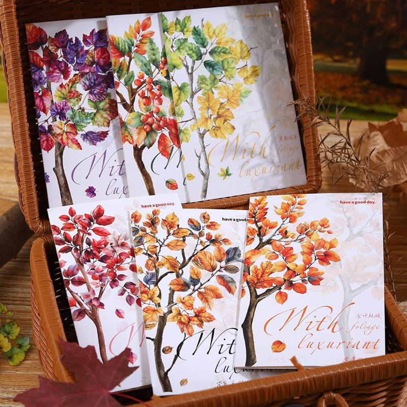 

6Style 25Pcs/bag Tree Branches and Leaves Theme Sticker Pack Creative Decoration DIY