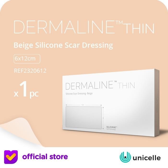 Perawatan Keloid - Dermaline Thin Silicone Scar Sheet 6X12Cm - Beige