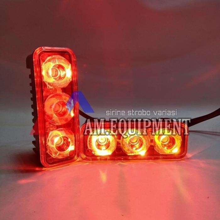 Lampu Strobo Motor/Mobil Lampu Strobo MT3 - RED