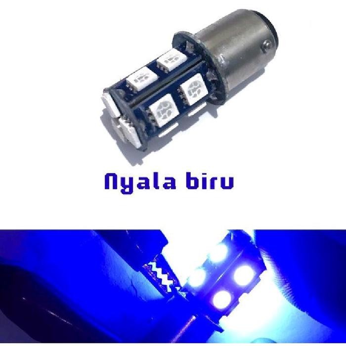 Lampu Stop Rem Bayonet LED 13 Mata Strobo Kedip Motor
