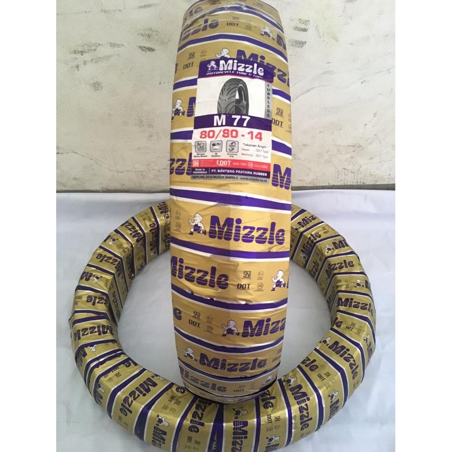 BAN LUAR MIZZLE TUBELESS M77 80/80-14