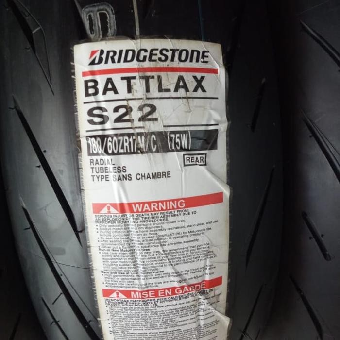 BAN LUAR BATTLAX S 22 UKURAN 180/60-17 BATTLAX TUBELESS