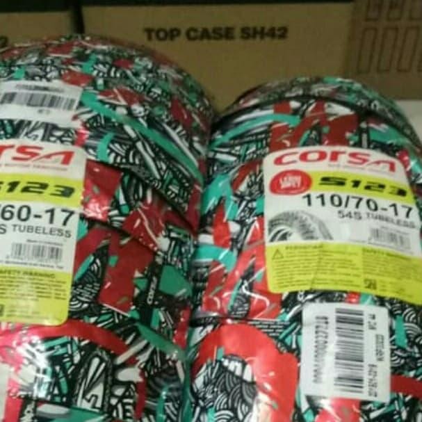 PAKETAN BAN LUAR CORSA S123 UKURAN 110/70-17 DAN 150/60-17