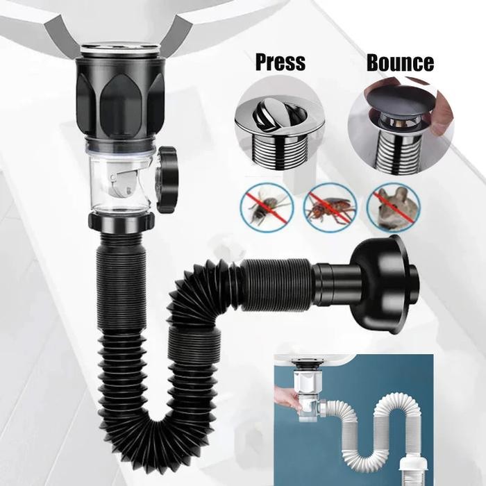 Toto - CodSifon Wastafel Sifon Botol Selang Tarik Siphon Selang Angsa Flexible Wastafel/Wastafel