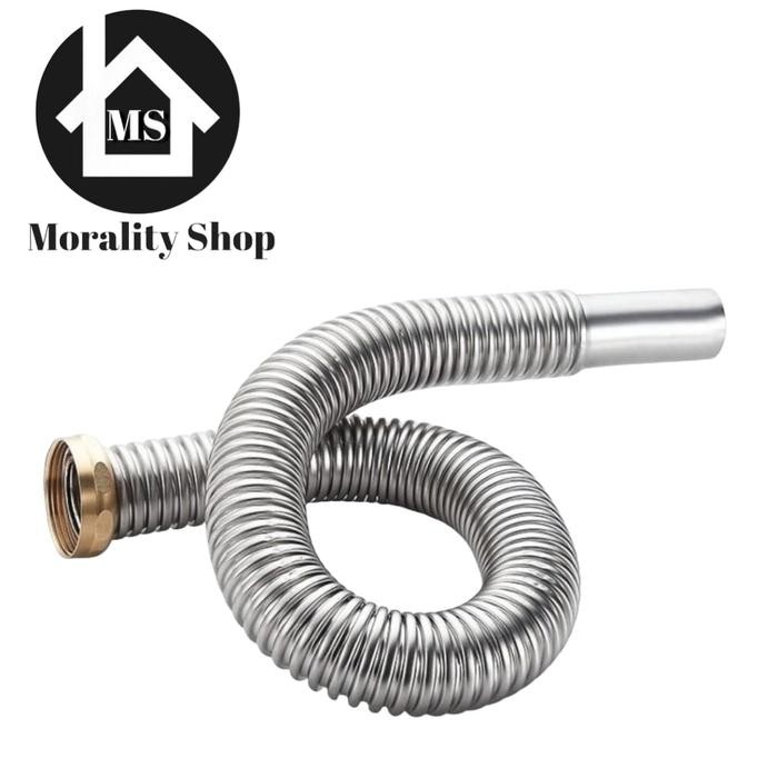 Toto - Selang Afur Stainless Wastafel Cuci Piring 80Cm 1 1/2 Inch 47 + Afur Stainless Set