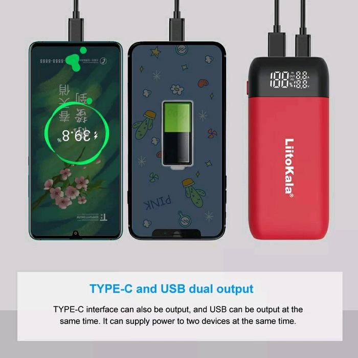 6BJB Lii-Mp2 Charger Powerbank Portable Usb C 18650 21700 Pd Qc 3.0