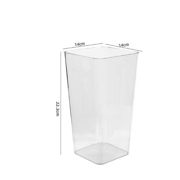 Vas Bunga Bening Plastik Vase Akrilik Silinder Tinggi Transparan Pot Bunga Kotak Acrylic Ember