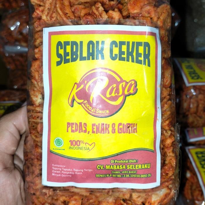 

4ZMI Seblak Ceker 1 Kg Pedas Daun Jeruk, Gurih,Cemilan Bikin Nagih
