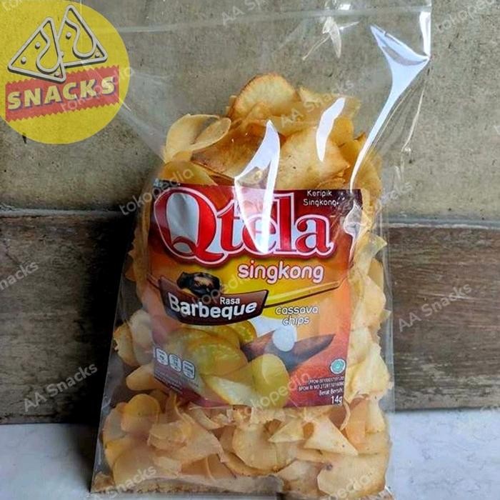 

4ZMI Qtela Chips Keripik Singkong Barbeque Bbq By Indofood 250 Gram