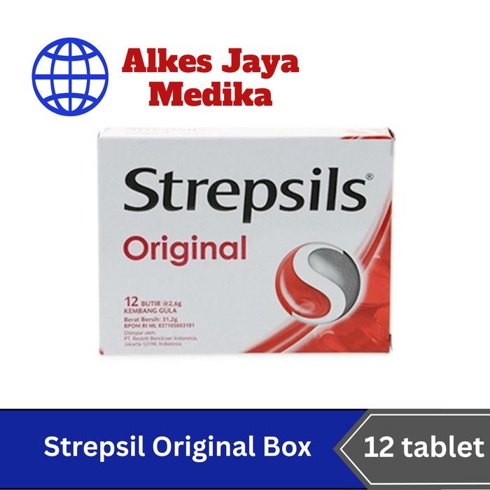 

4ZMI Strepsils Original Box Isi 12 Butir @2.6Gram - Pelega Tenggorokan