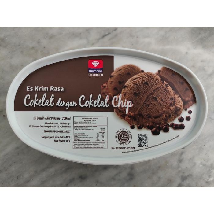 

4ZMI Ice Cream / Es Krim Diamond 700Ml Chocolate Chip