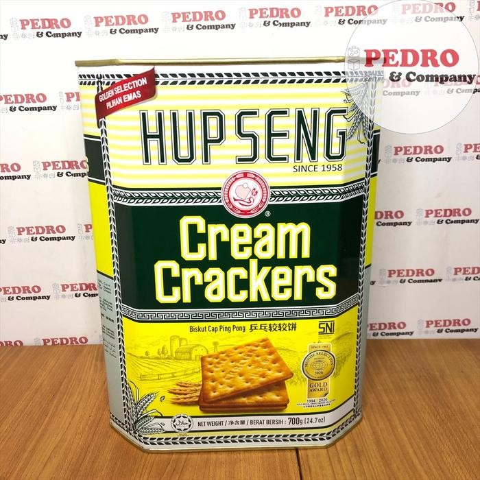 

4ZMI Hup Seng Cream Crackers 700 Gram - Hupseng Kaleng Biru Biskuit Jadul