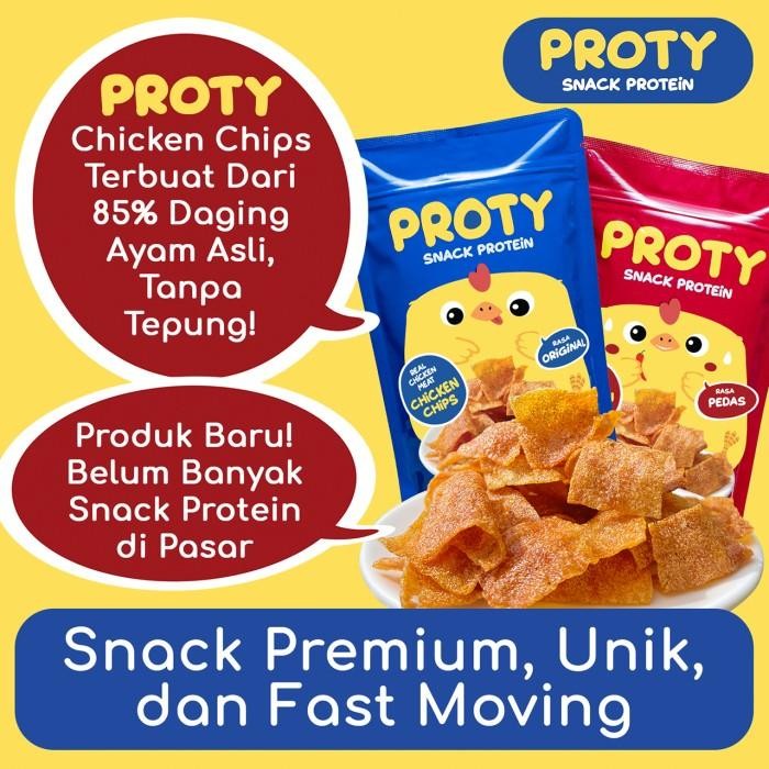 

ND2L Proty Chicken Chips 18G Keripik Daging Ayam High Protein Healthy Snack