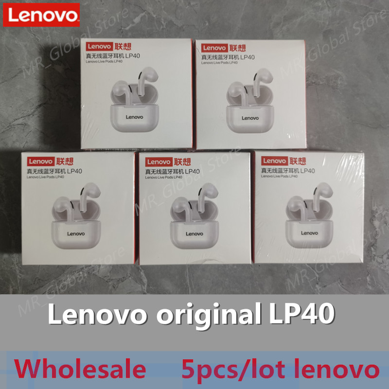 Lenovo LP40PRO/LP40 5pcs Wireless Earphone Bluetooth 5.0 Dual Stereo