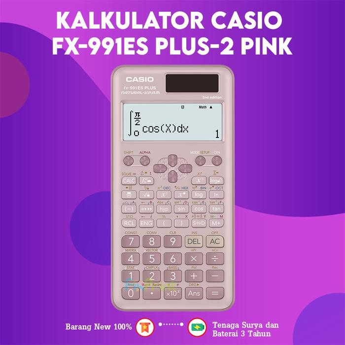 

CASIO CALCULATOR FX 991 ES PLUS-2 - BLACK PINK BLUE ORIGINAL KALKULATOR