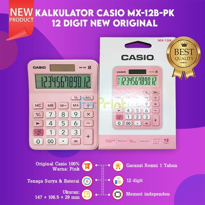 

CALCULATOR CASIO MX-12B DESKTOP KALKULATOR 12 DIGIT NEW ORIGINAL