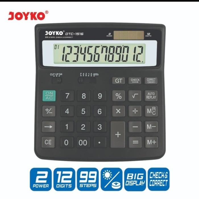 

CALCULATOR JOYKO DTC 1516 12 DIGIT CHECK & CORRECT KALKULATOR DTC1516