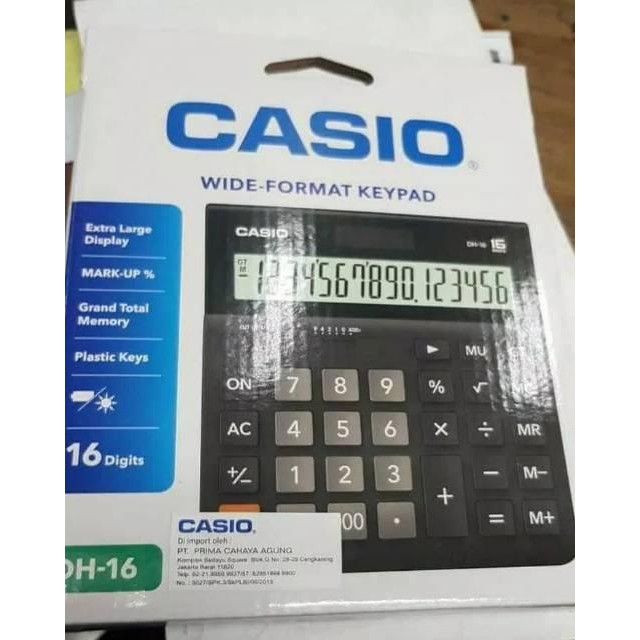 

KALKULATOR 16 DIGIT CASIO DH-16 CALCULATOR BESAR