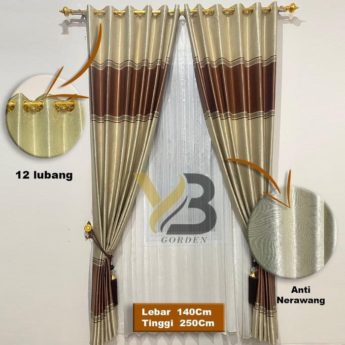 Gorden Nimalis Bergaris Blackout / Gorden Murah Mewah Glossy #Diana