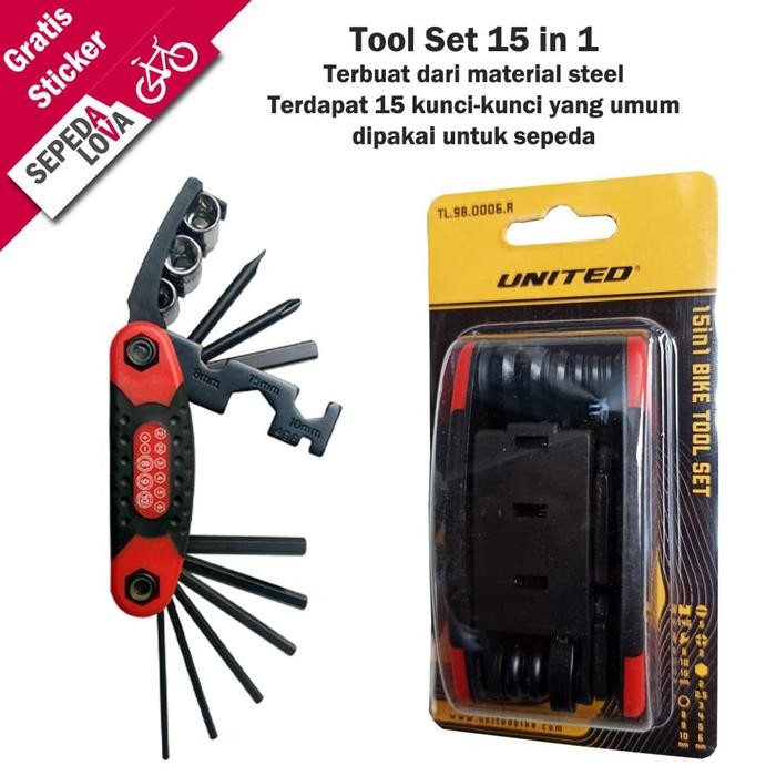 Toolkit / Toolset Sepeda United (15 in 1)