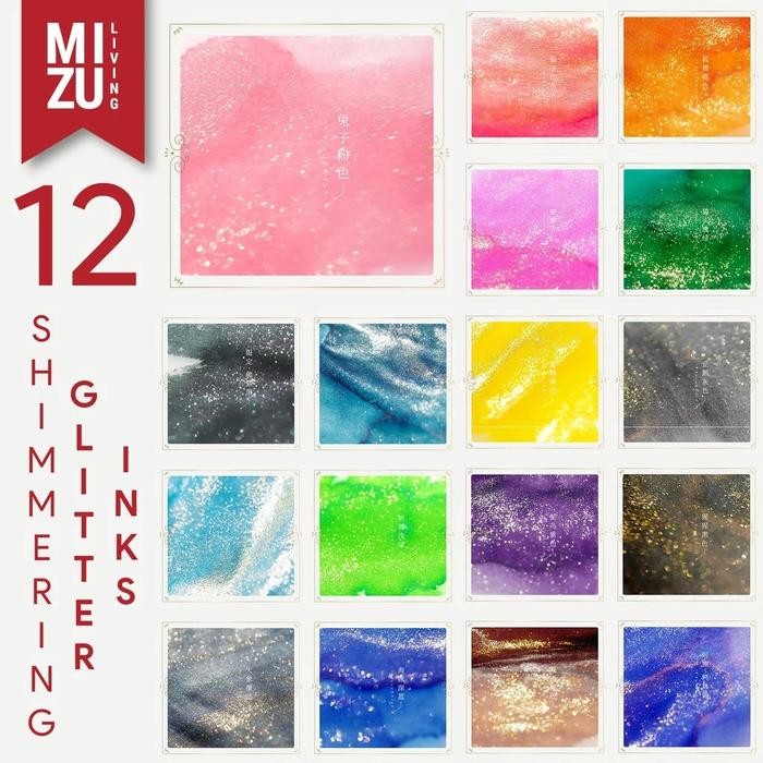 

Starry Sky Glass Dip Pen Set - Set Dip Pen Kaca Dan Tinta 12 Warna