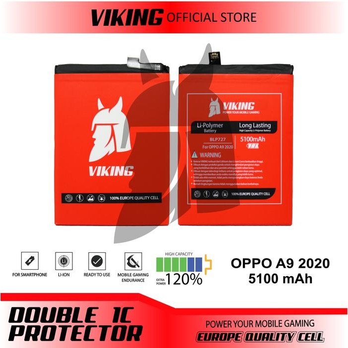VIKING Baterai Oppo A9 2020 BLP727 Double Power