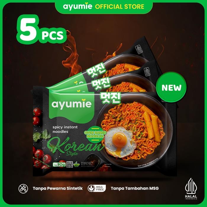 

H48Y Ayumie Mie Sehat Korean Spicy- Isi 5 Pack (Aman Dengan Kemasan Kardus)