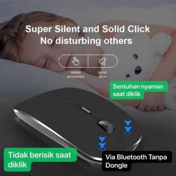 Grosir Mouse Bluetooth Wireless Tanpa Dongle Usb Silent