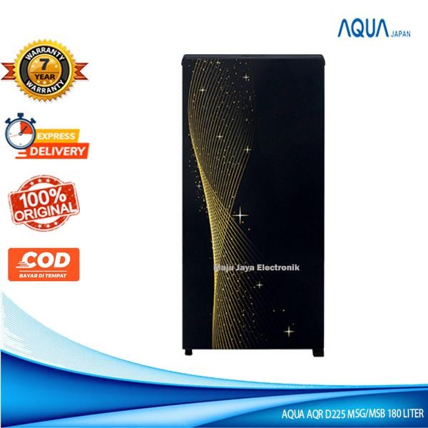 Kulkas 1 Pintu Aqua Aqr D225 Msg/Msb 180 Liter Big Freezer Motif Garis