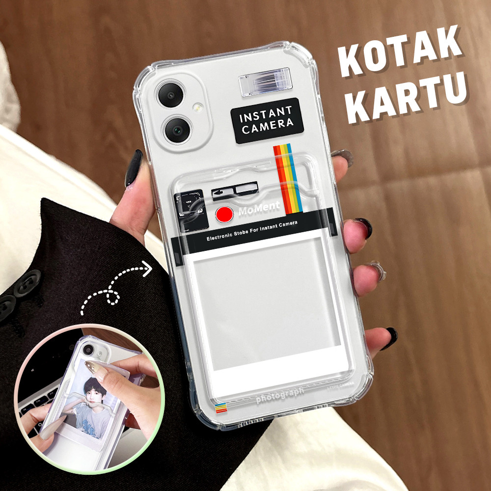 Casing Hp Untuk Compitable With Samsung Galaxy A05 Anti Jatuh Tempat Kartu Soft Cassing Card Holder 