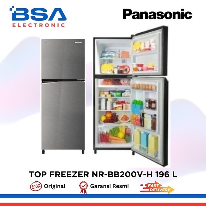 Panasonic Nr-Bb200V-H Kulkas 2 Pintu 196 L