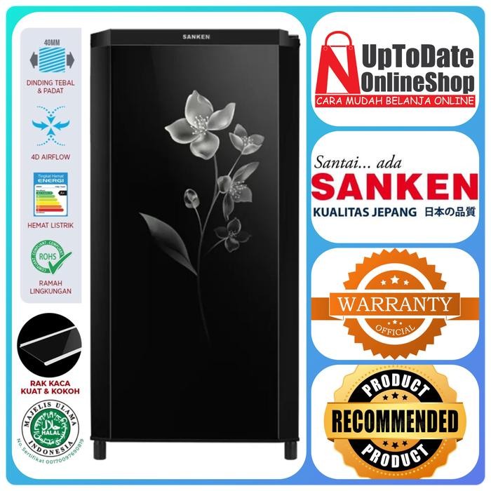 Kulkas 1 Pintu Sanken Sk-V173F Extra Low Watt 4D Air Flow