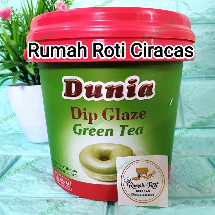 

DUNIA DIP GLAZE GREEN TEA 1KG CELUPAN SELAI TOPPING OLESAN DONAT