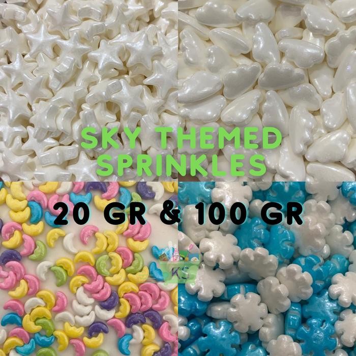 

SKY THEMED SPRINKLES 20 GR & 100 GR REPACK - TRIMIT GULA TEMA LANGIT