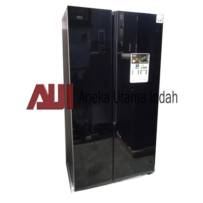 Gea Kulkas Side By Side G2D-472 / G2D 472 / G2D472 Black