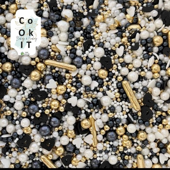 

Black Series - Taburan Sprinkle Cake Hiasan Kue Varian Gold Gatsby