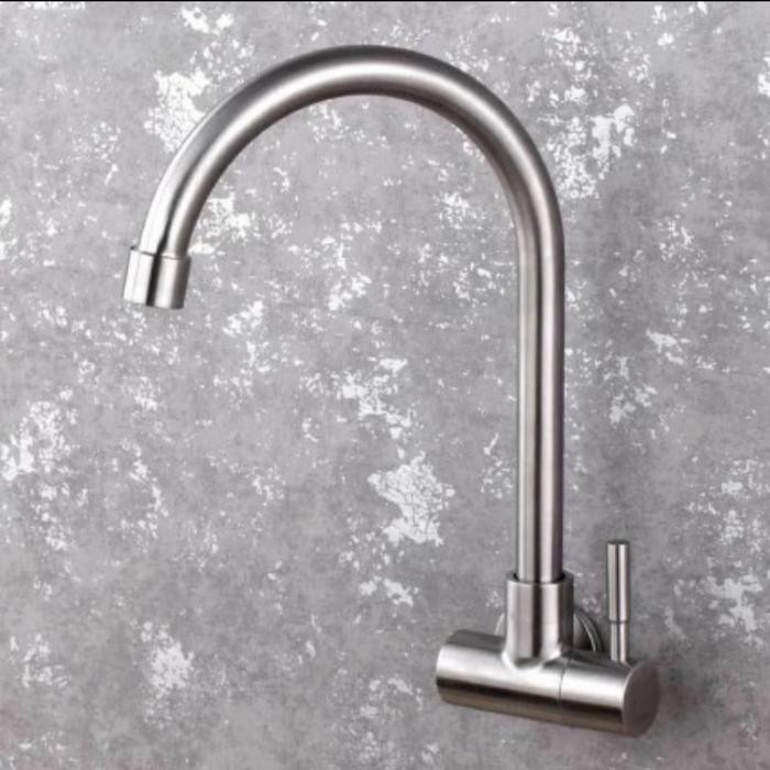 KRAN SINK ANGSA DINDING STAINLES MODEL TOTO /KERAN DAPUR CUCI PIRING