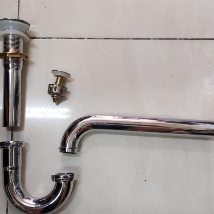 Sifon Leher Angsa Wastafel Pop Up / Avur Wastafel Stainless Tebal