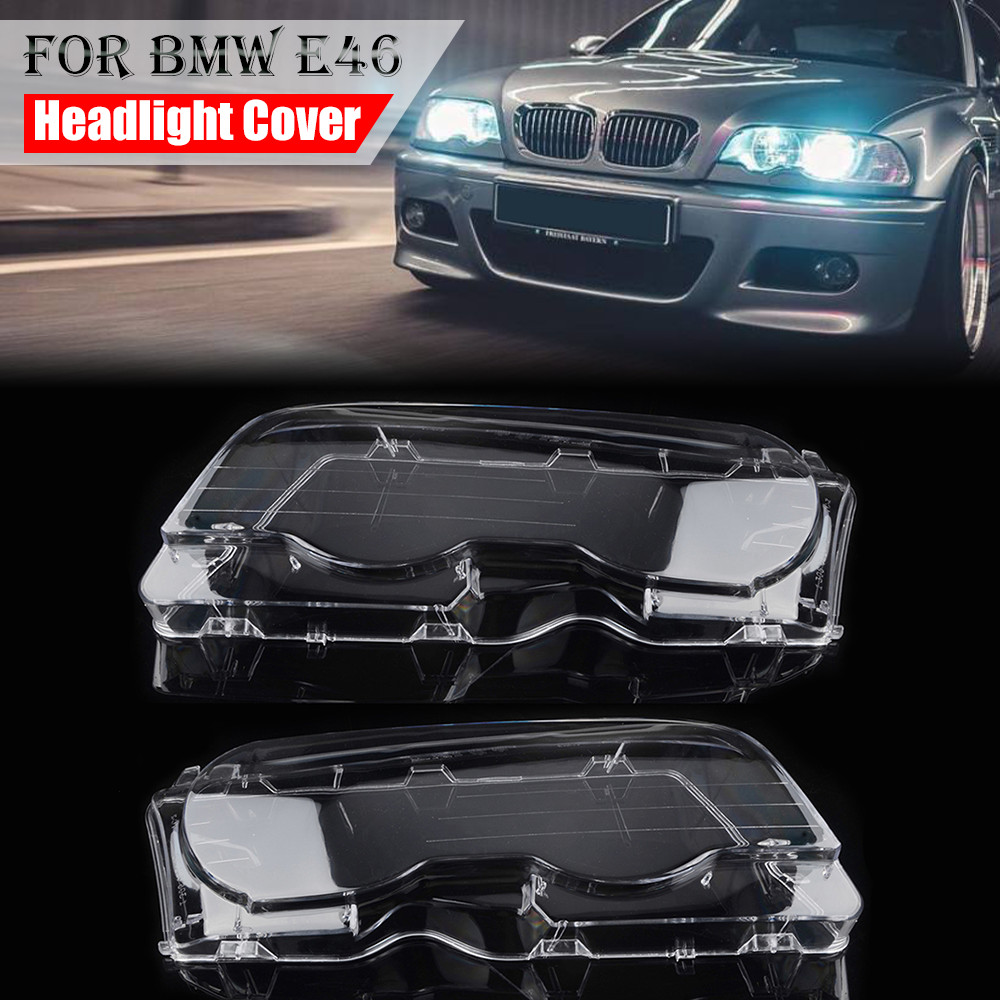 Car Front Headlight Lens Cover Headlamp Shell For BMW 3 Series E46