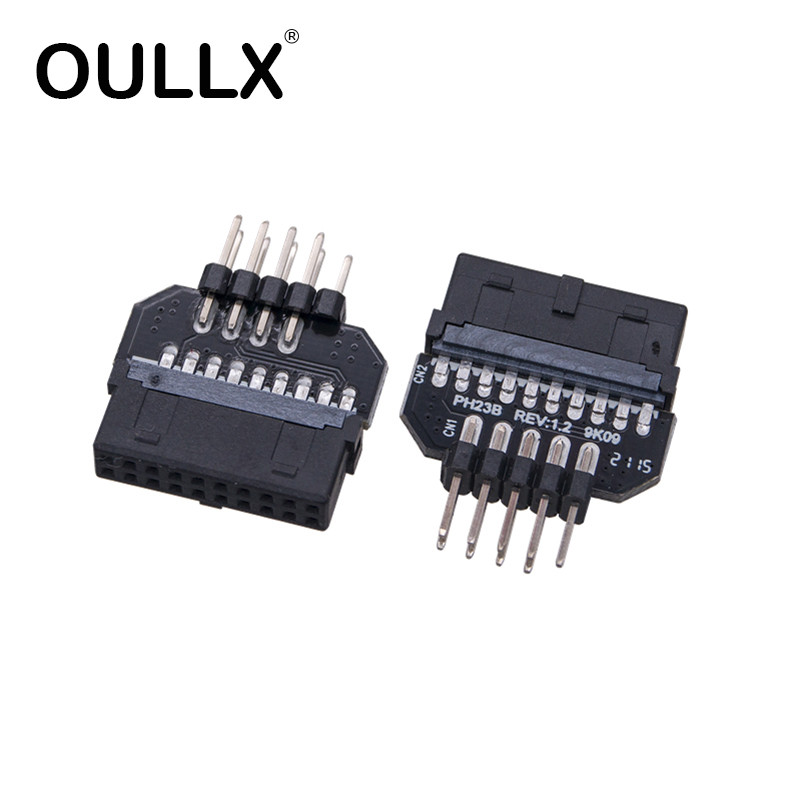 Motherboard USB 9Pin to 19Pin Interface Header Splitter Extension Cable Adapter 20Pin to 9Pin USB