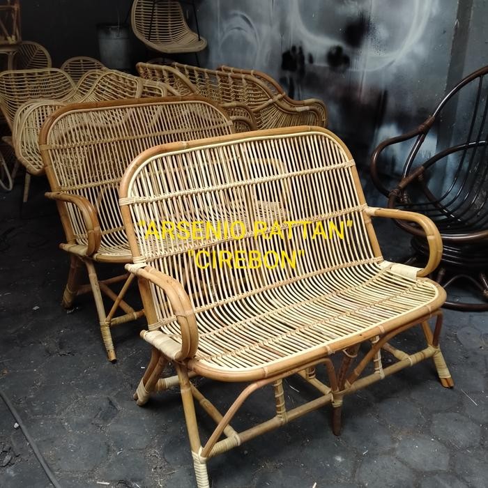 Kursi Teras/Kursi Taman Pengki Panjang Rotan