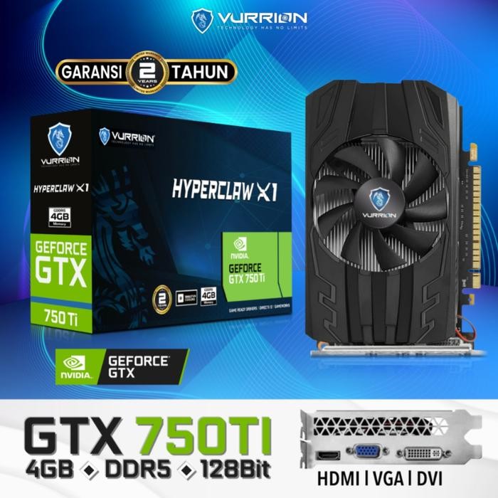 Gercep Vga Nvidia Vurrion Gtx 750 Ti 4Gb Ddr5 128Bit / Vga Gtx 750Ti