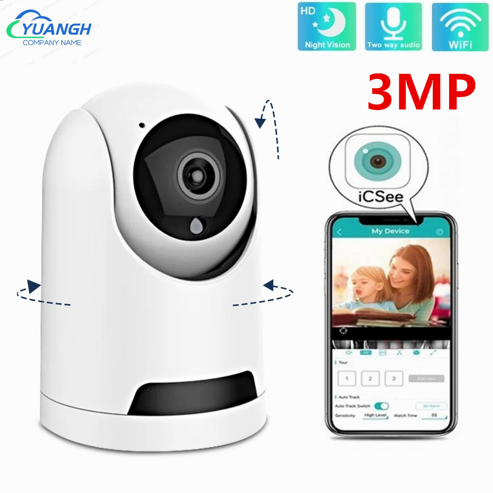 ICSee 3MP WIFI Baby Monitor Camera Smart Home Security Protection